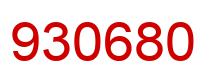 Number 930680 red image