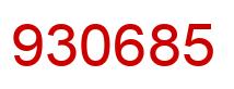 Número 930685 imagen rojo