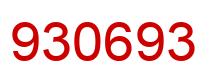 Number 930693 red image