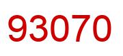 Number 93070 red image
