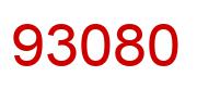 Number 93080 red image