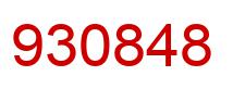 Number 930848 red image