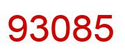 Number 93085 red image