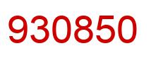 Number 930850 red image