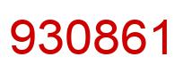 Number 930861 red image