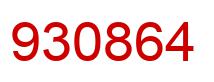 Number 930864 red image