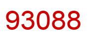 Number 93088 red image