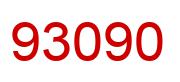 Number 93090 red image