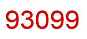 Number 93099 red image