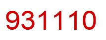 Number 931110 red image