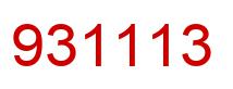 Number 931113 red image