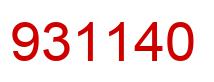 Number 931140 red image