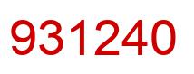 Number 931240 red image