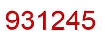 Number 931245 red image