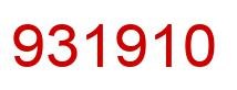 Number 931910 red image