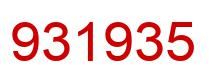 Number 931935 red image