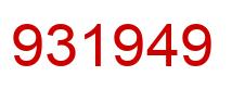 Number 931949 red image