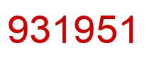Number 931951 red image