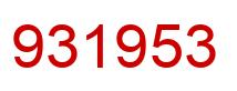 Number 931953 red image