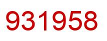 Number 931958 red image