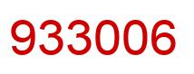 Number 933006 red image