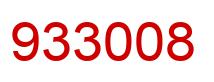 Number 933008 red image