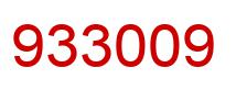 Number 933009 red image