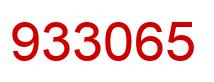 Number 933065 red image