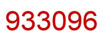 Number 933096 red image