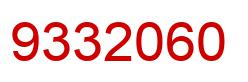 Number 9332060 red image