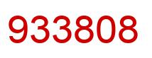 Number 933808 red image