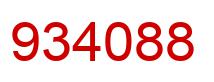 Number 934088 red image