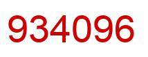 Number 934096 red image