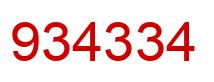 Number 934334 red image