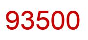 Number 93500 red image
