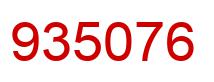 Number 935076 red image