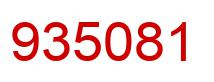 Number 935081 red image