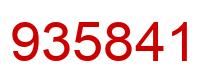 Number 935841 red image