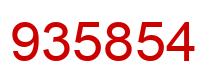 Number 935854 red image