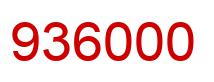 Number 936000 red image