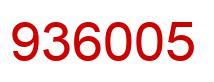 Number 936005 red image