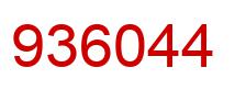 Number 936044 red image