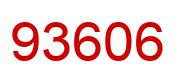 Number 93606 red image