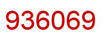 Number 936069 red image