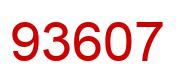 Number 93607 red image