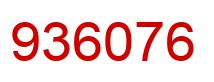 Number 936076 red image