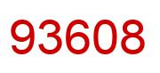 Number 93608 red image