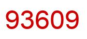 Number 93609 red image