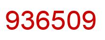 Number 936509 red image