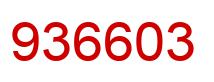 Number 936603 red image
